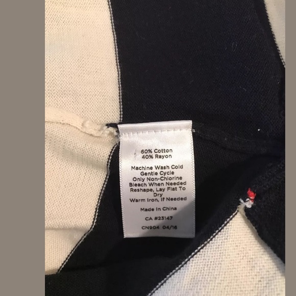 TALBOTS Nautical Striped Sweater Red Blue Ivory - Picture 6 of 8